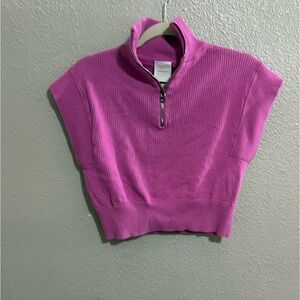 Varley Pink Quarter-Zip Top